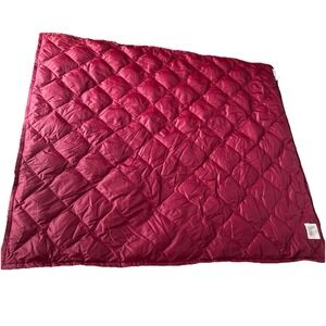 Eddie Bauer Premium Goose Down Throw Blanket Red Puffer 52x60